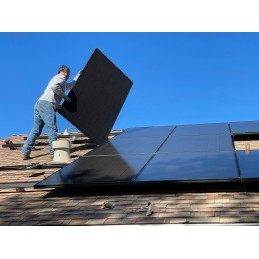 Photo of a solar installation on a roof