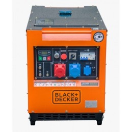 Front panel with control panel of the BLACK+DECKER BXGND7900E 7.9KvA three-phase diesel generator set